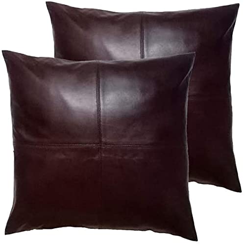 Lambskin Leather Pillow Cover