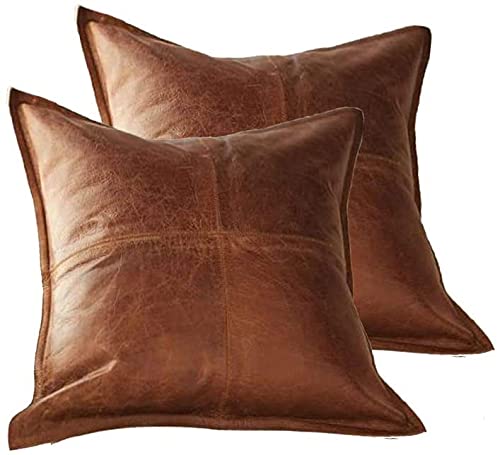 Lambskin Leather Pillow Cover