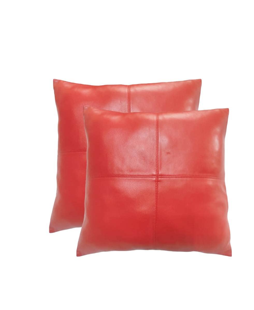 Lambskin Leather Pillow Cover