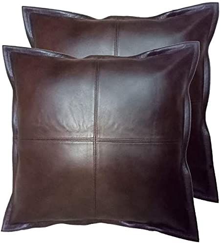 Lambskin Leather Pillow Cover