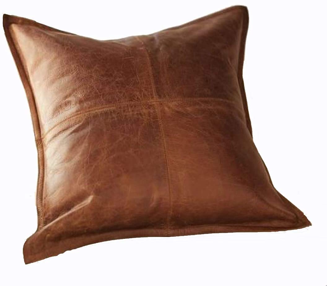 Lambskin Leather Pillow Cover