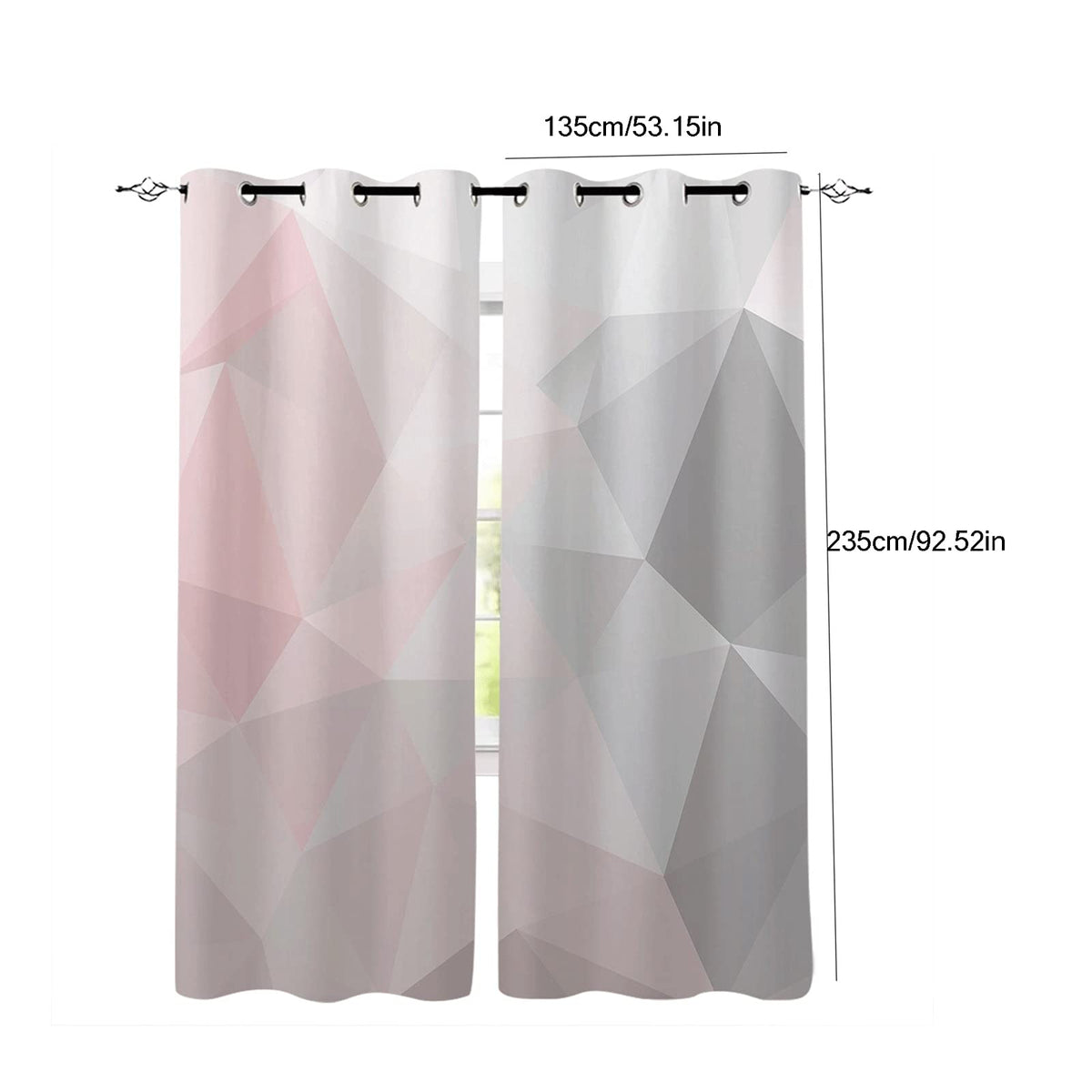 Geometric Blackout Curtain Set