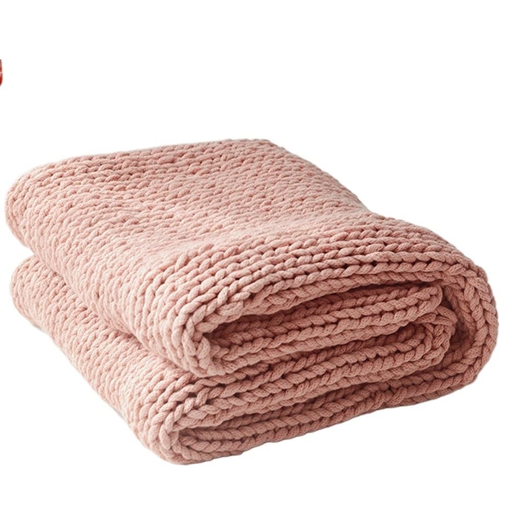 Hand-Woven Chunky Thread Blanket
