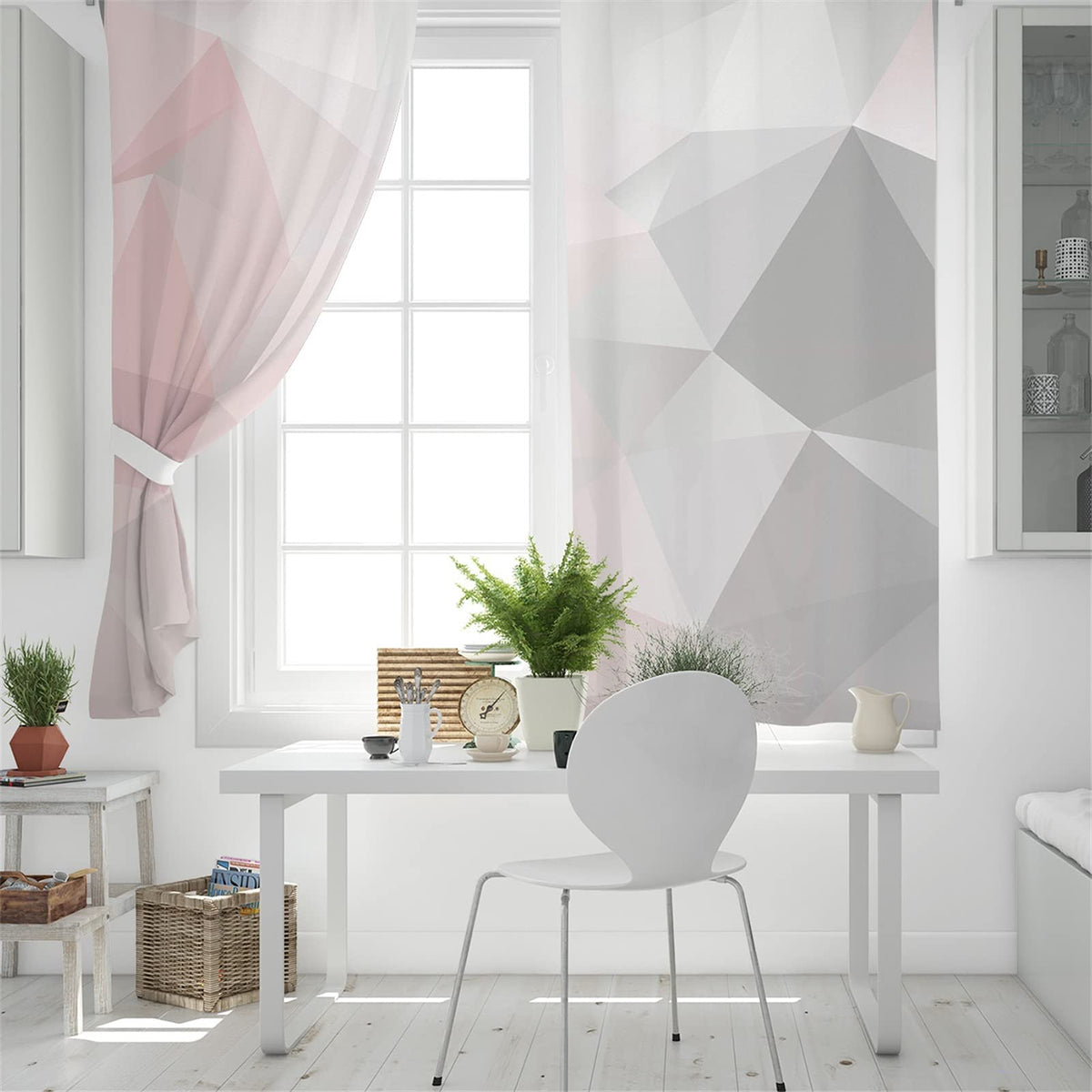 Geometric Blackout Curtain Set