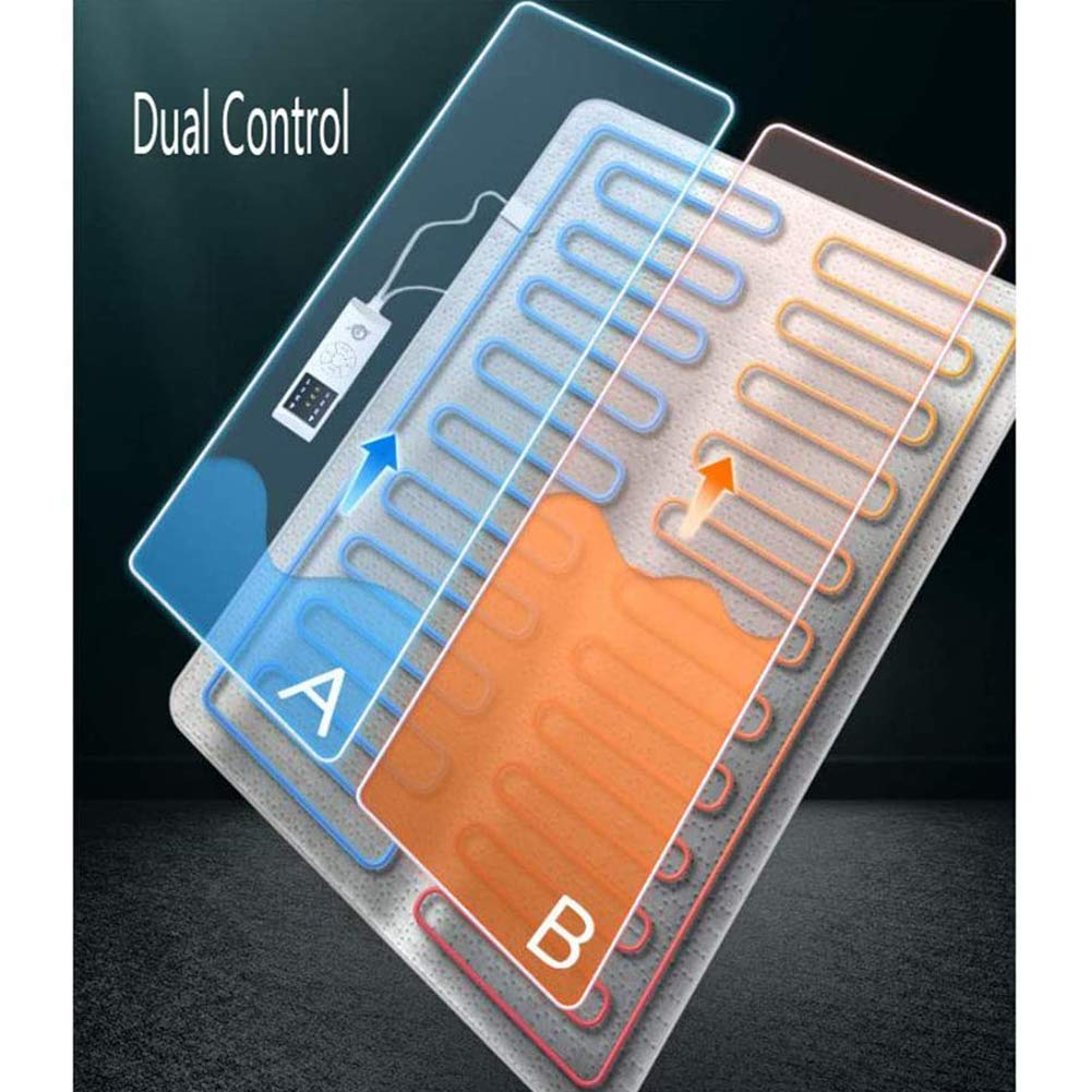 Heated Throw Blanket Heated Electric Overblanket, with Timer 4 Heat Settings/Built in Advanced Overheat Protection,Electric Blanket