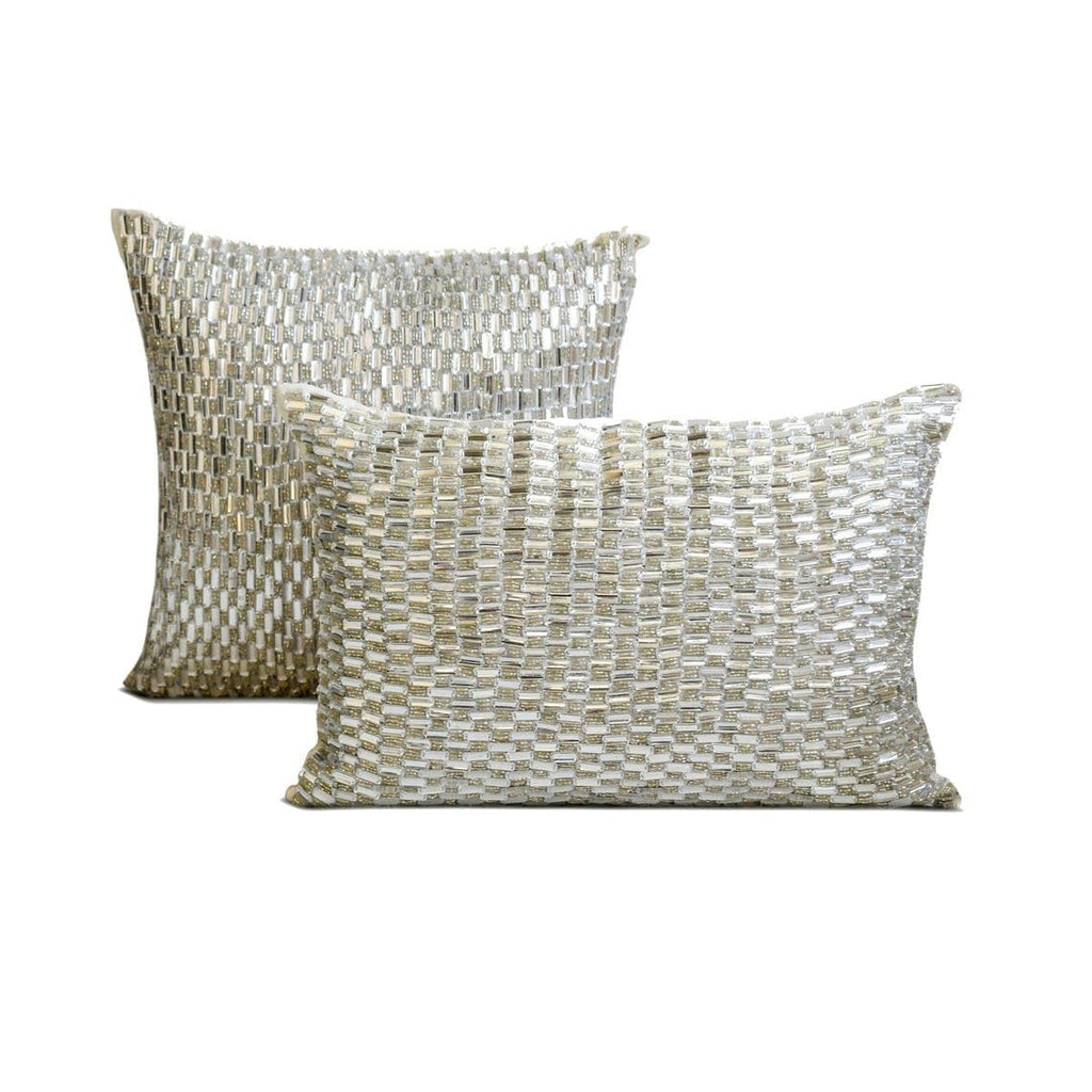 The HomeCentric Designer Throw Pillow Covers Silver 3