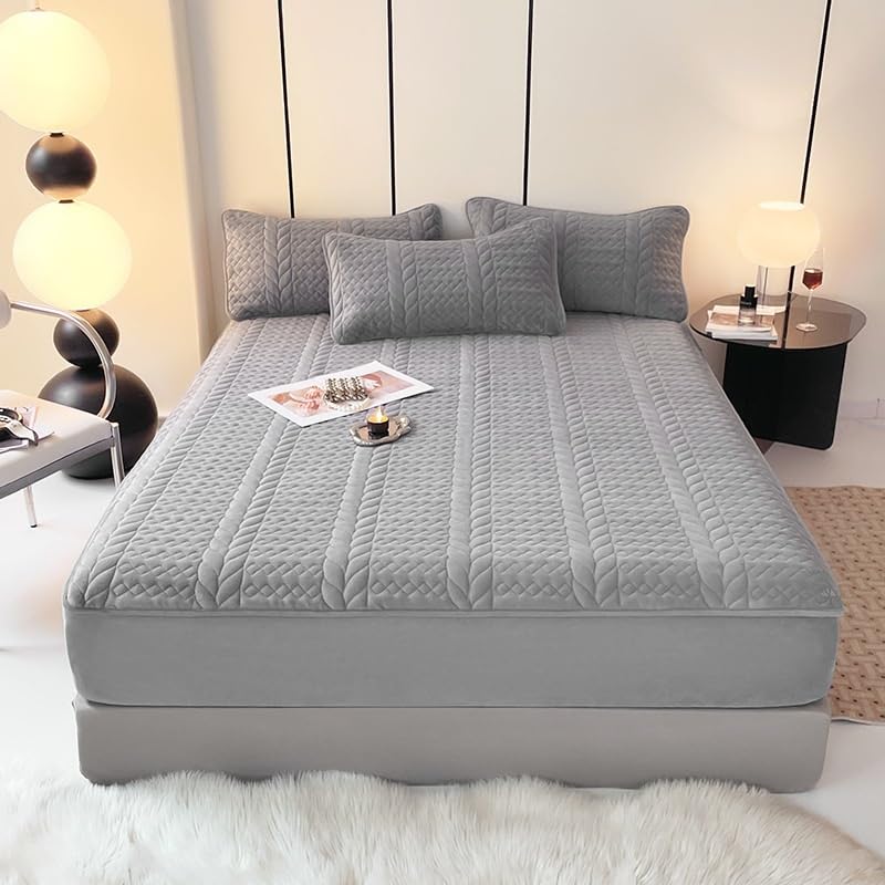 Coral Velvet Mattress Protector