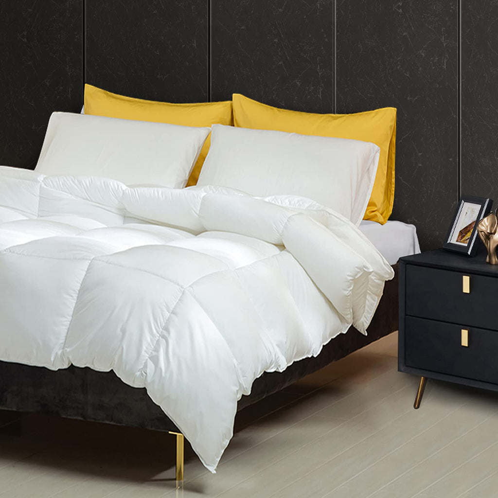 Luxury White Duck Down Comforter Set