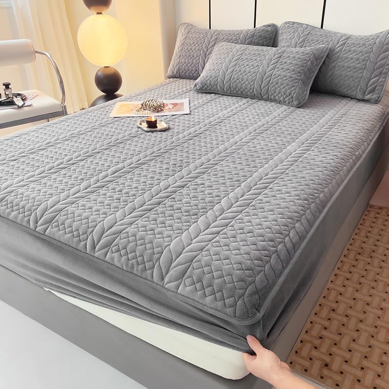 Coral Velvet Mattress Protector