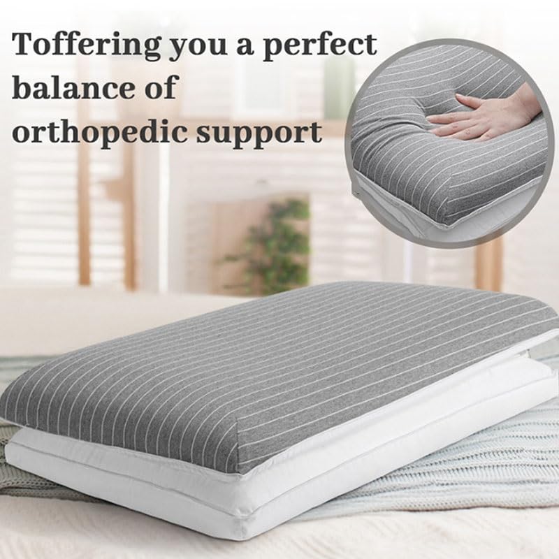 Knitted Cotton Memory Foam Pillow