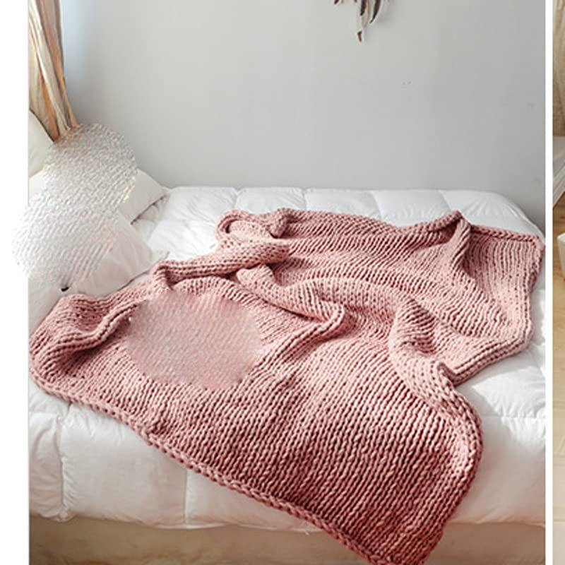 Hand-Woven Chunky Thread Blanket