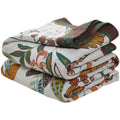 Cotton Floral Bed Throw Blanket