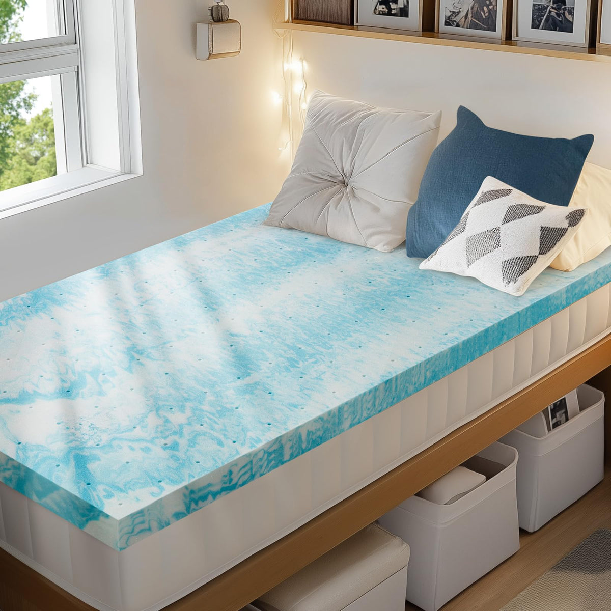 Cooling Gel Memory Foam Mattress Topper
