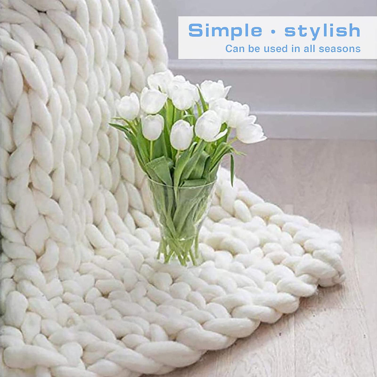 Chunky Knit Throw Blanket