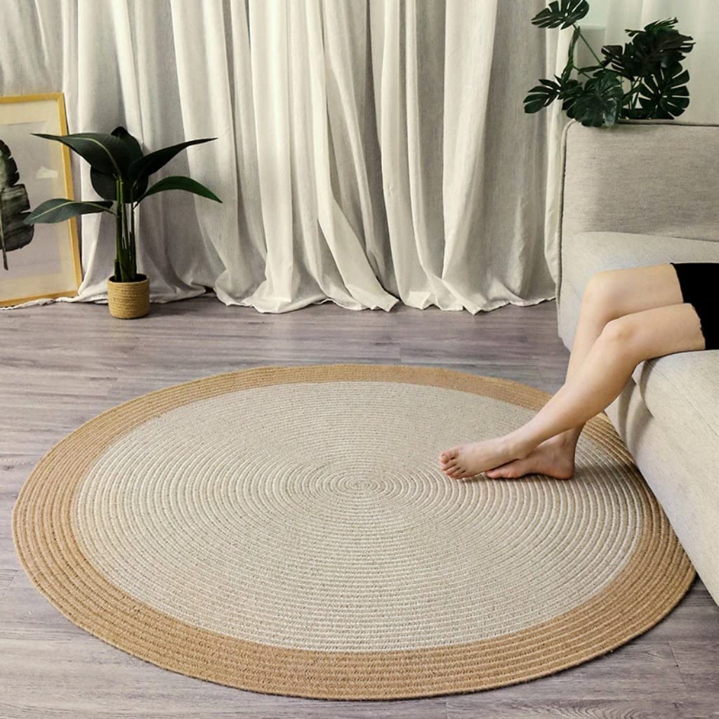 Hand-Woven Jute Round Rug