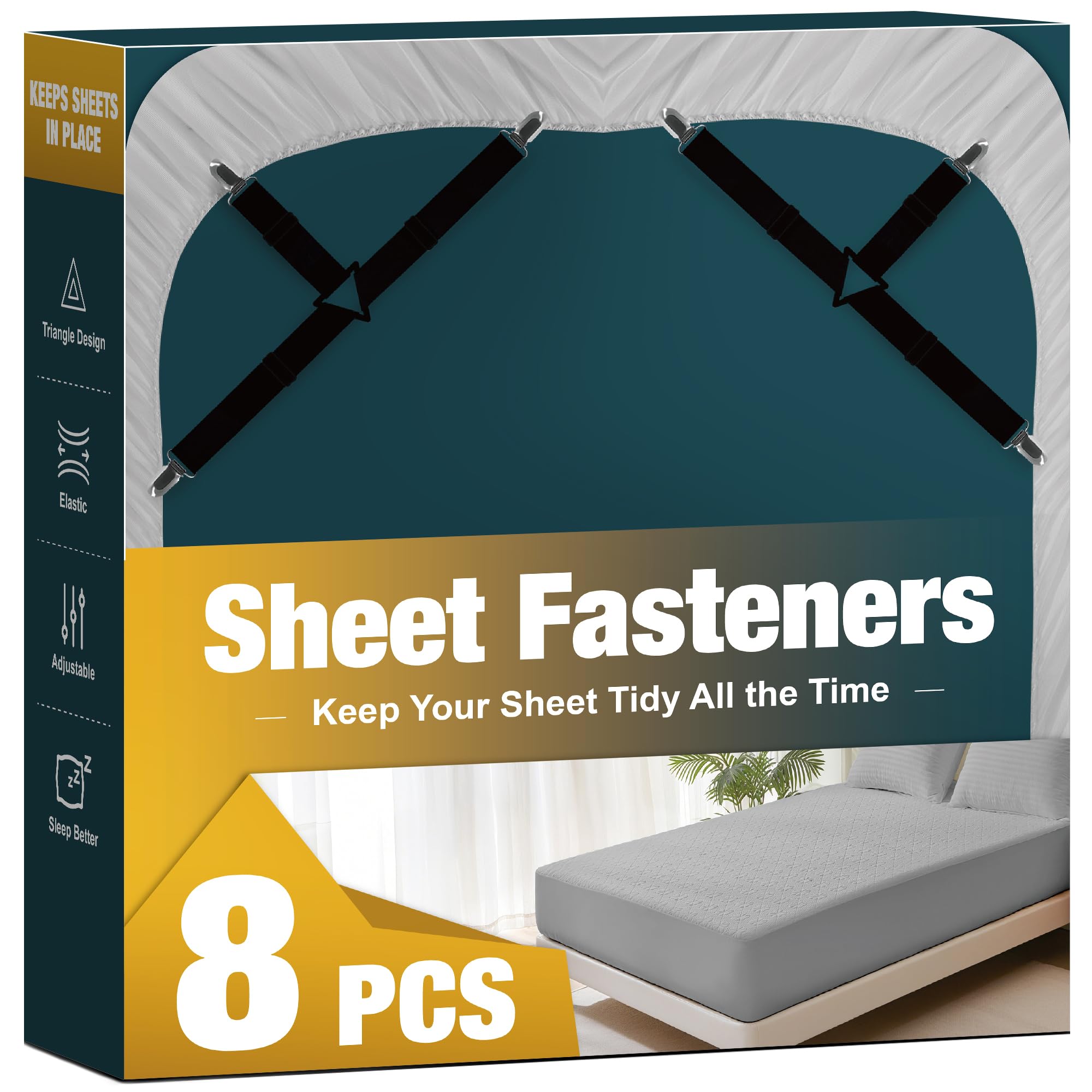 Adjustable Bed Sheet Fasteners