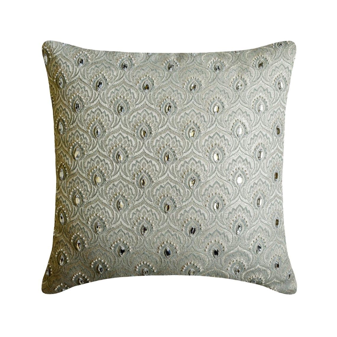 The HomeCentric Designer Throw Pillow Covers Silver 3