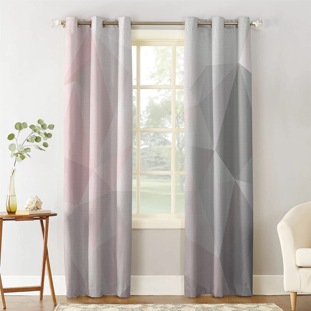 Geometric Blackout Curtain Set
