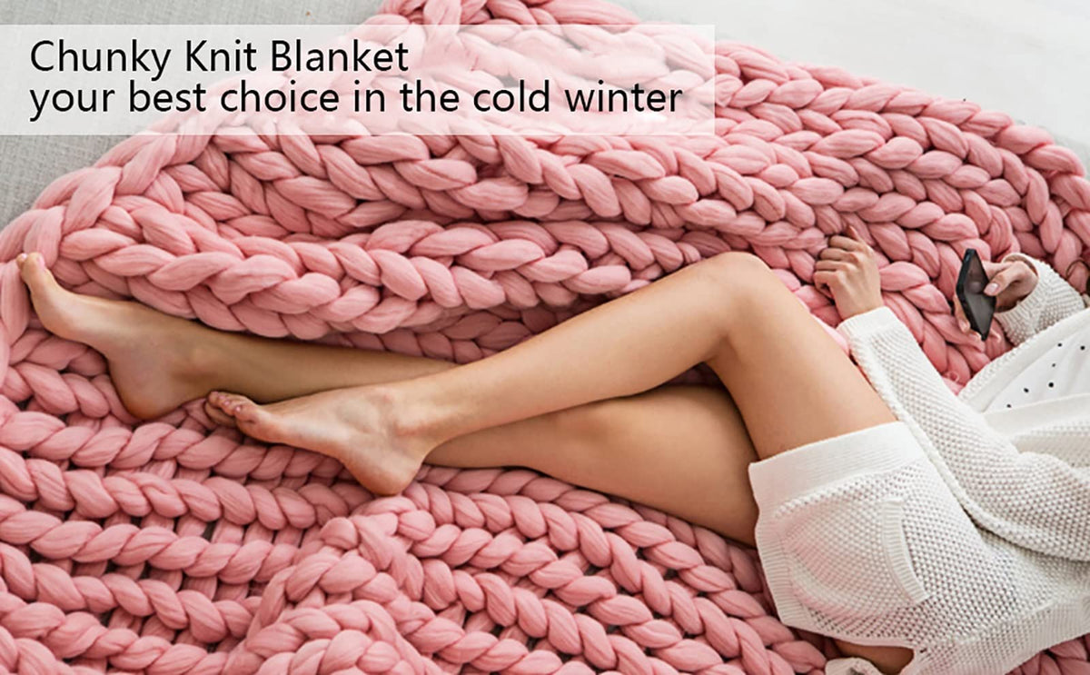 Chunky Knit Throw Blanket