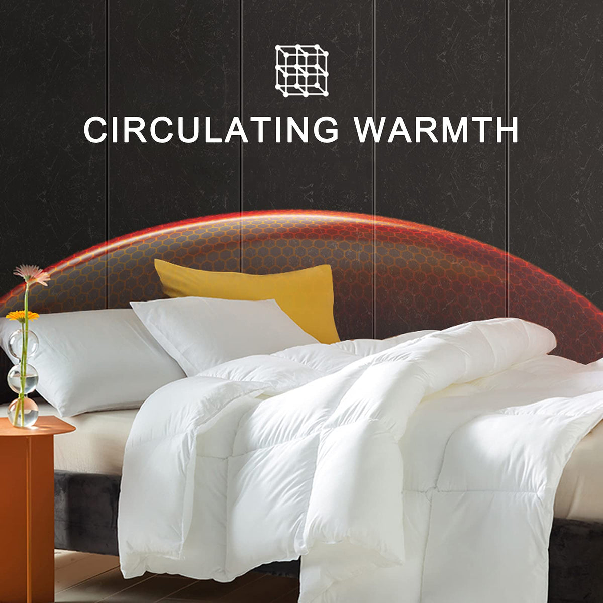 Luxury White Duck Down Comforter Set