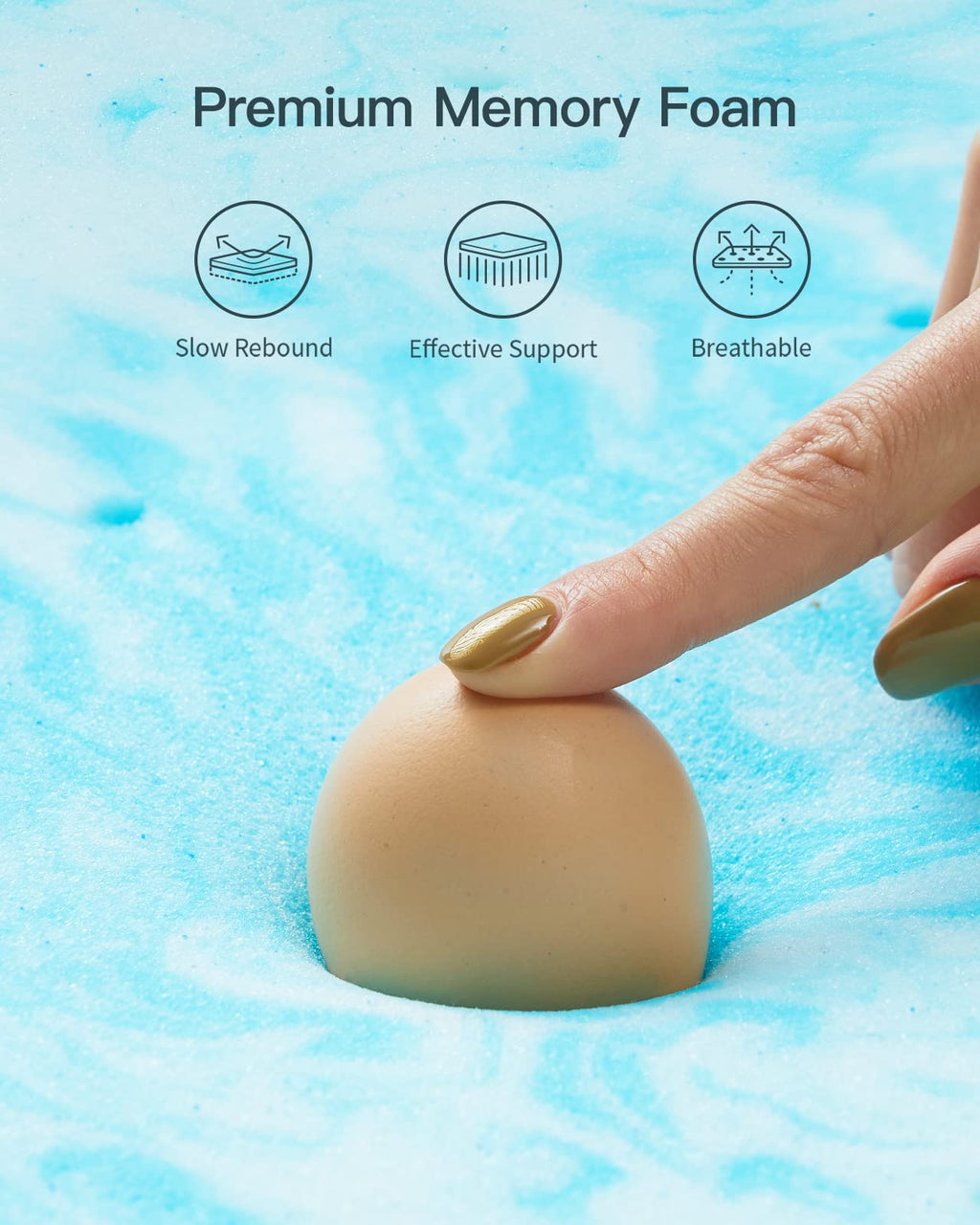 Cooling Gel Memory Foam Mattress Topper