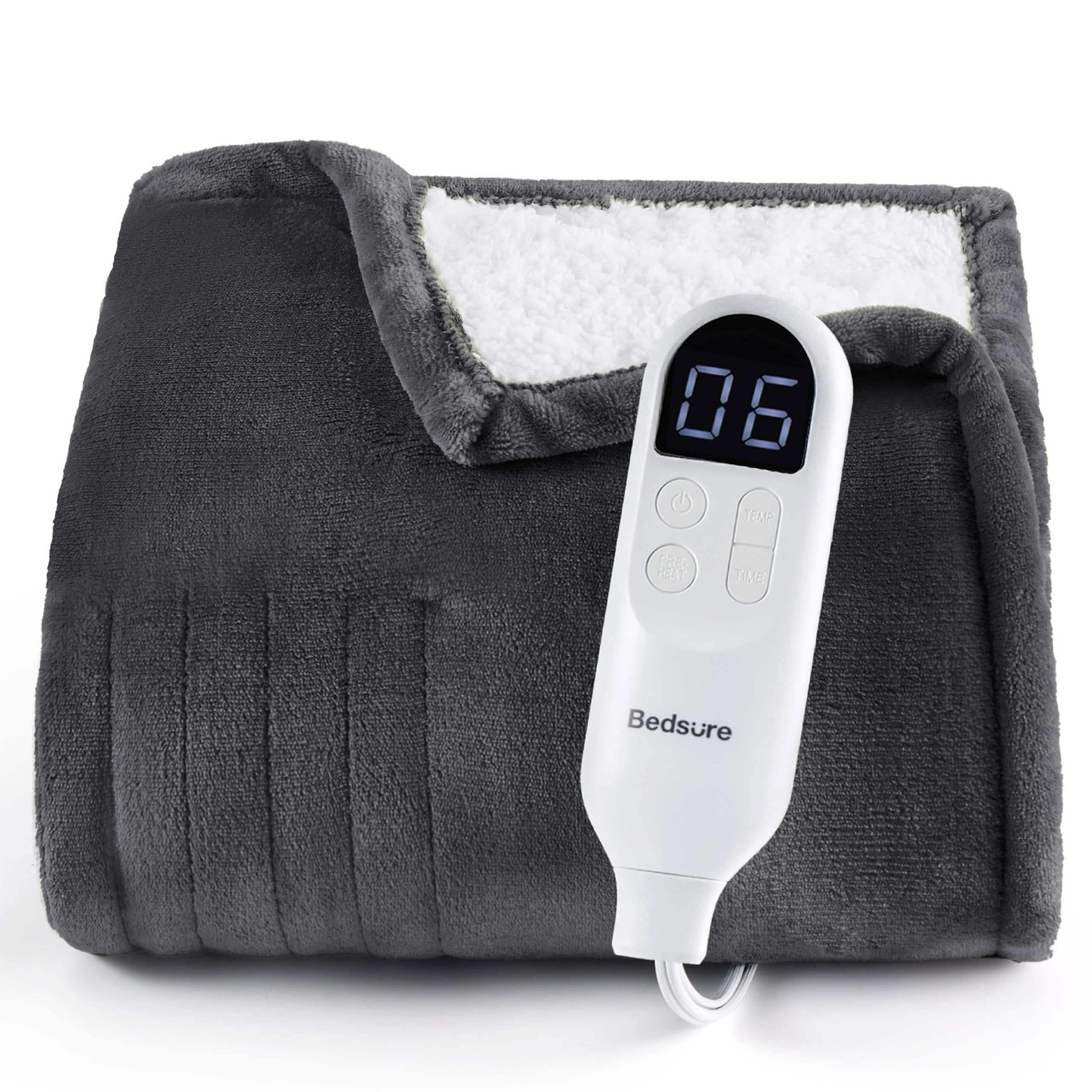 Bedsure Heated Blanket with Preheate Function
