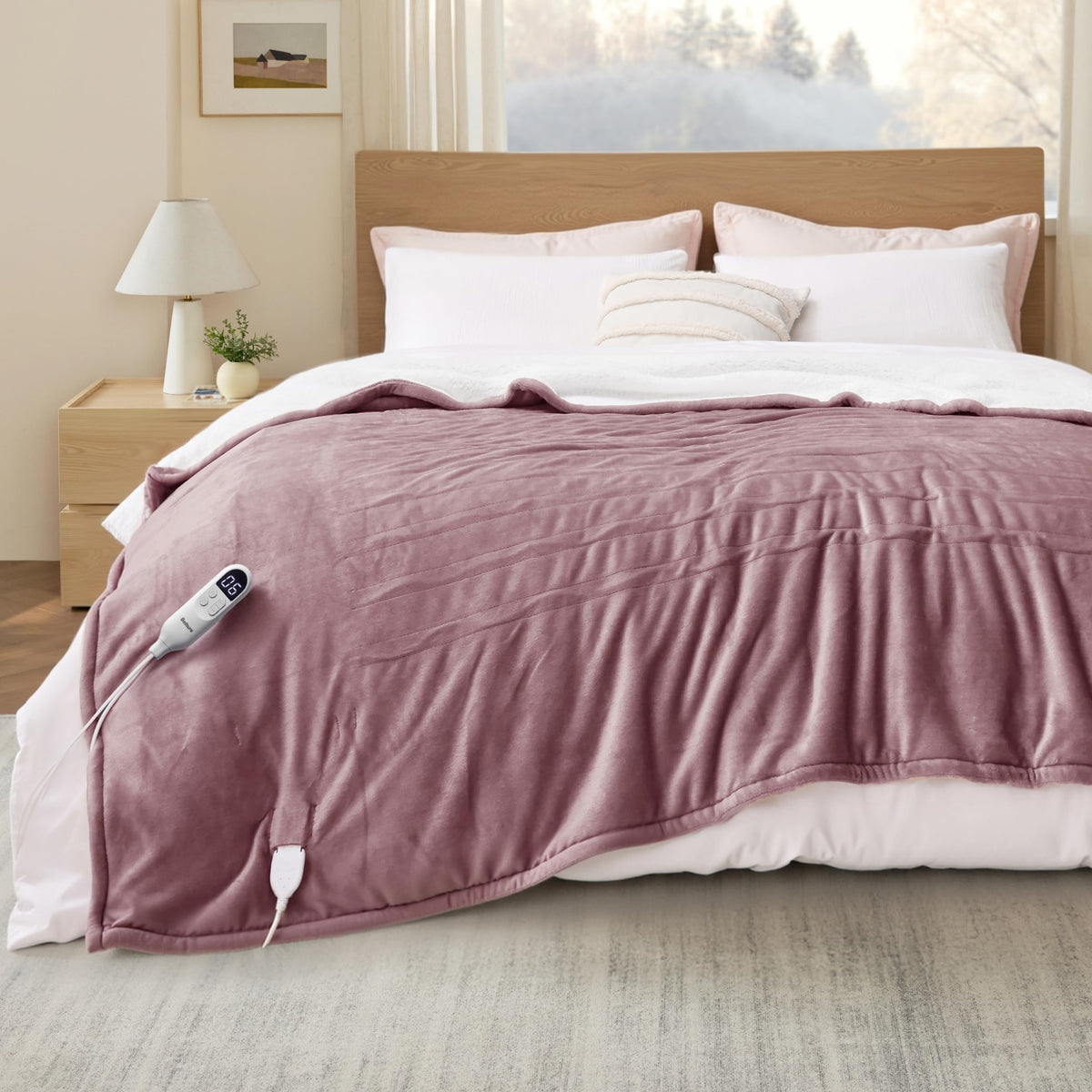 Bedsure Heated Blanket with Preheate Function