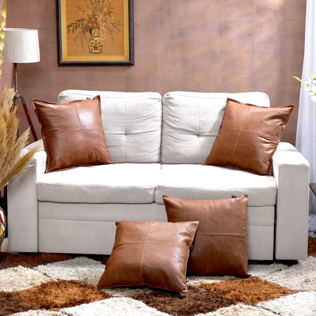 Lambskin Leather Pillow Cover