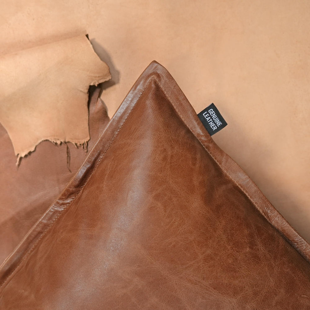 Lambskin Leather Pillow Cover