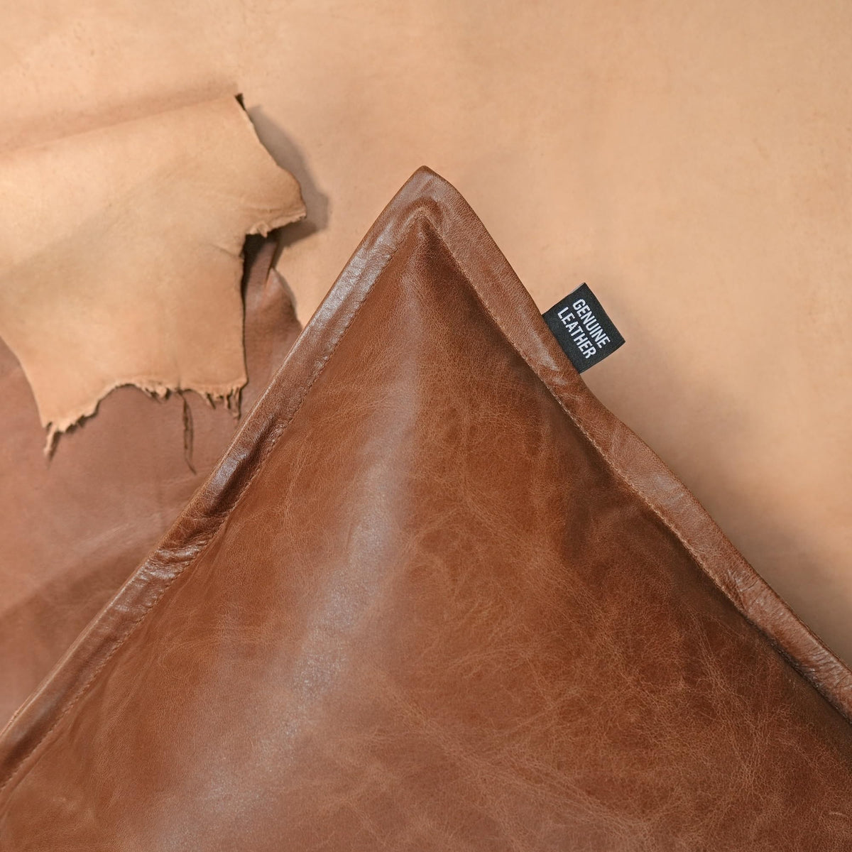 Lambskin Leather Pillow Cover