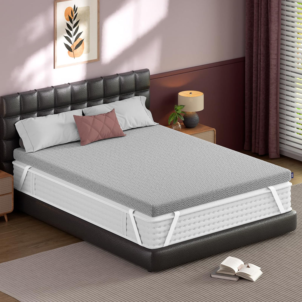 BedStory Wave Fusion Memory Foam Mattress Topper