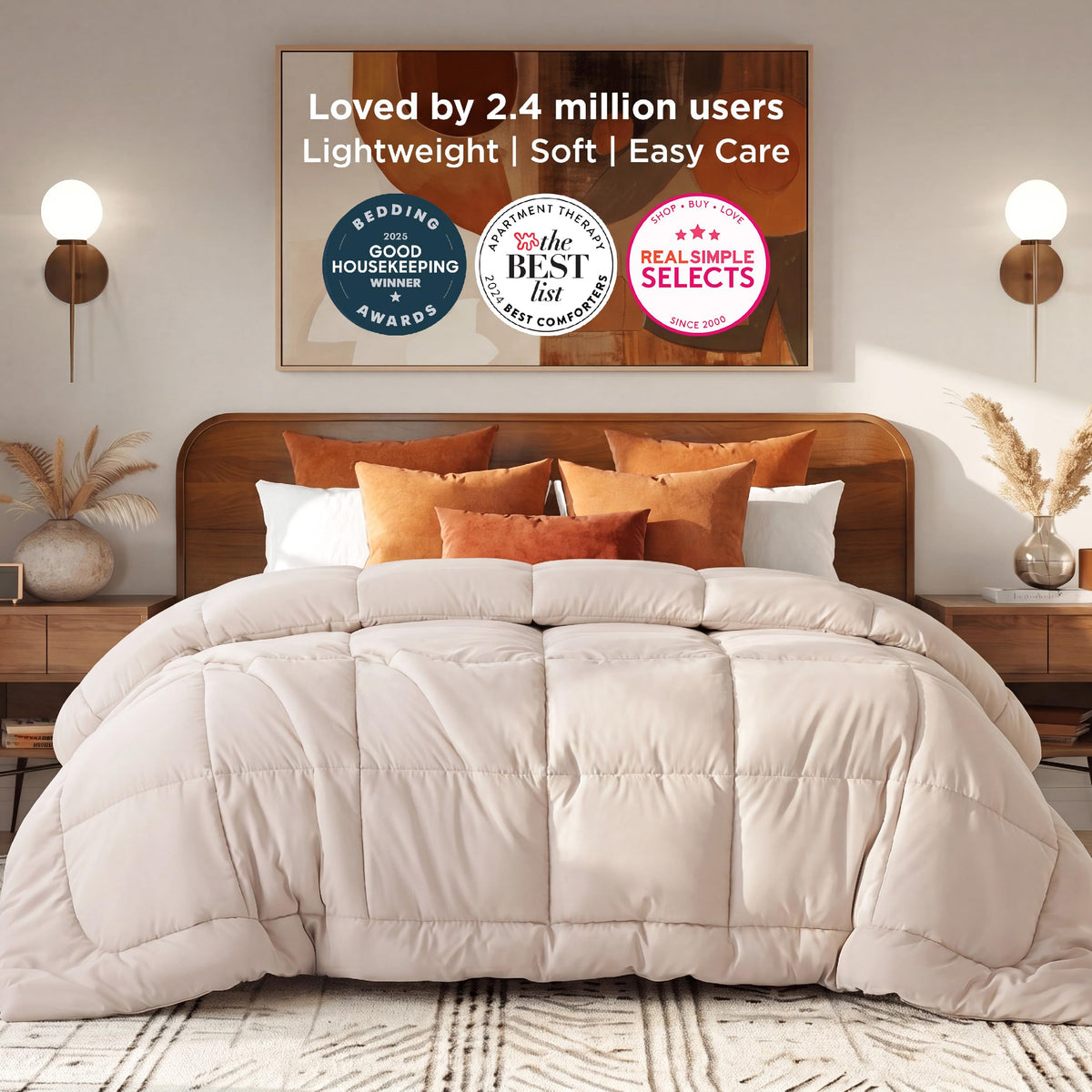 Bedsure Comforter Duvet Insert, Quilted Bedding Blanket, Oeko-TEX