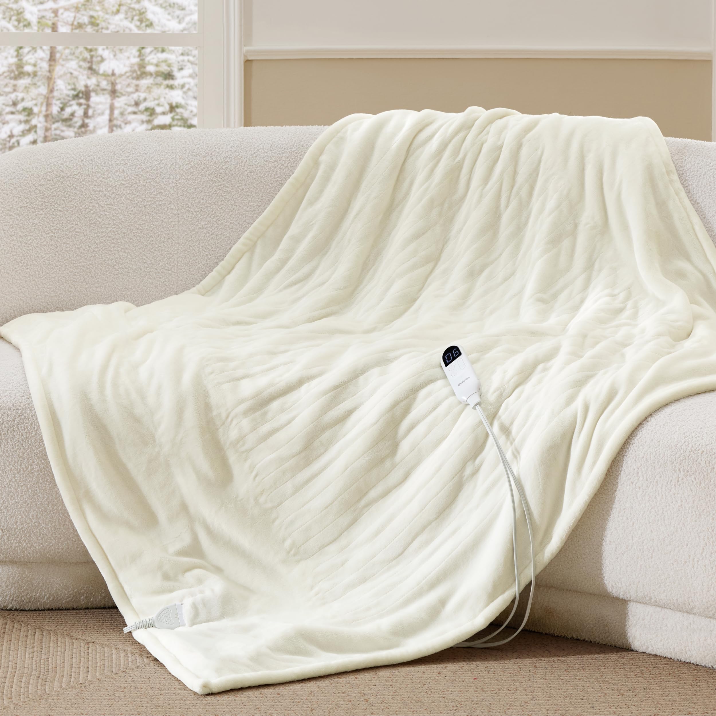 Bedsure Heated Blanket with Preheate Function