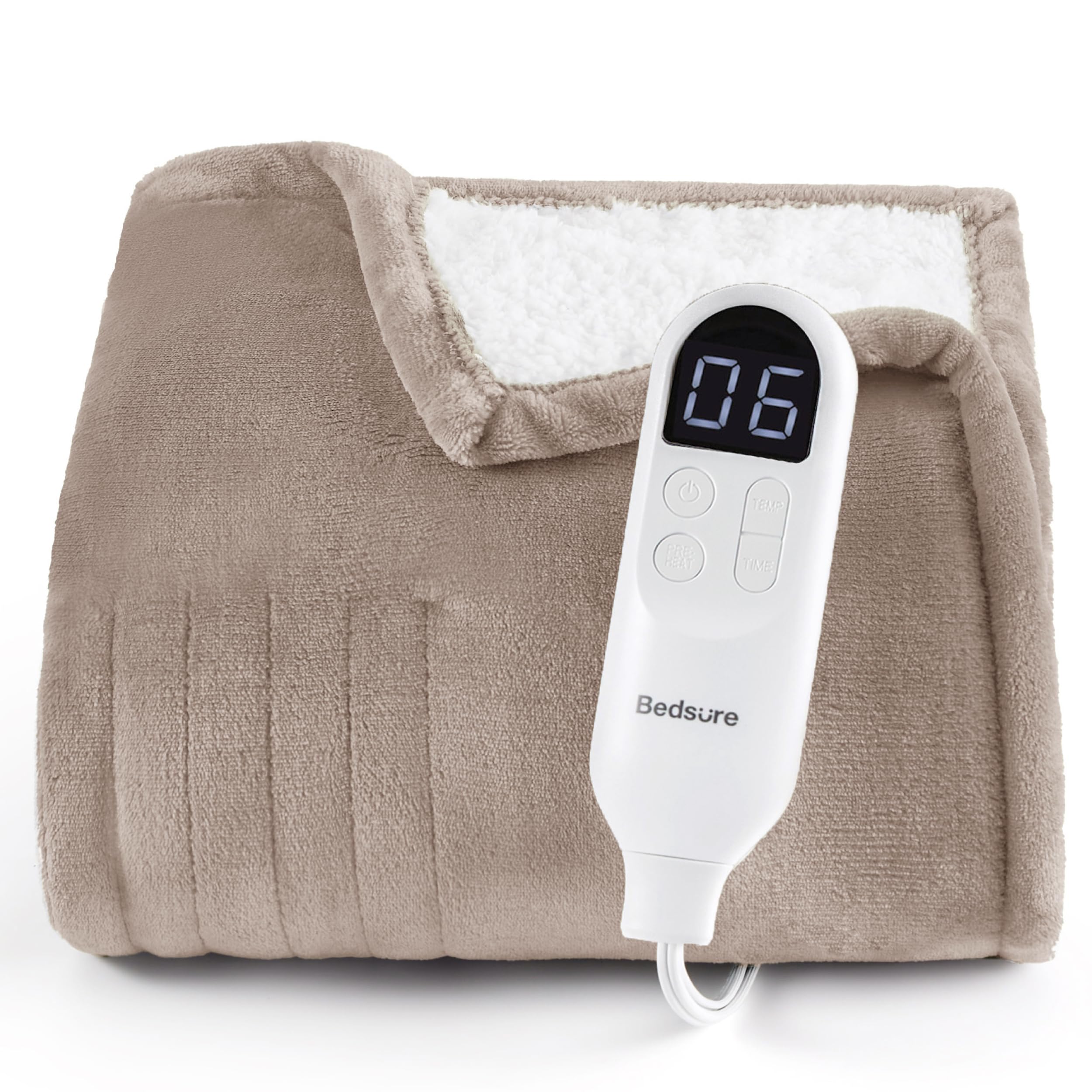 Bedsure Heated Blanket with Preheate Function