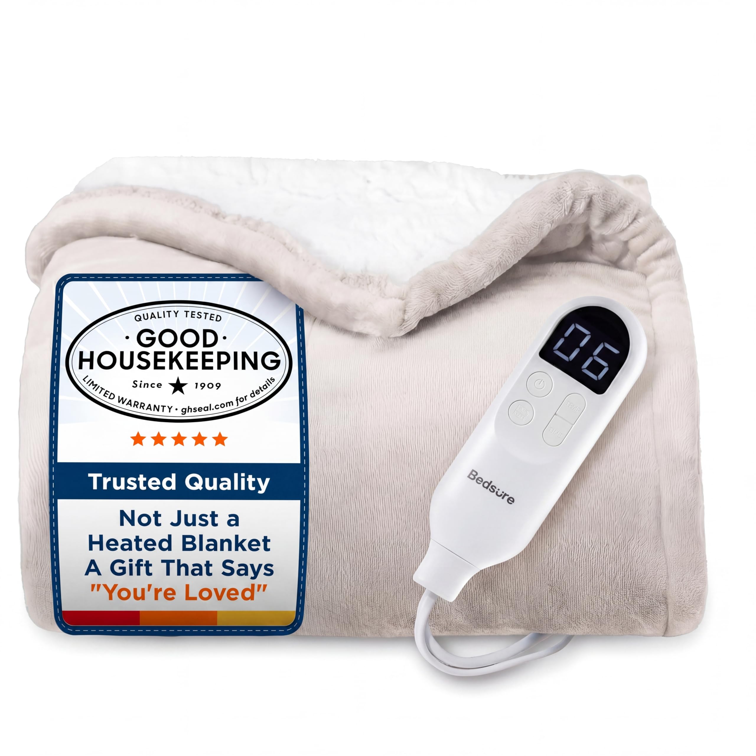 Bedsure Heated Blanket with Preheate Function