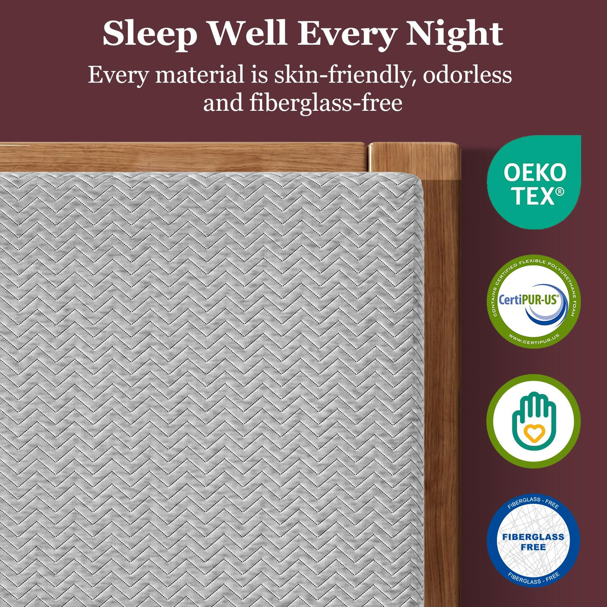 BedStory Wave Fusion Memory Foam Mattress Topper