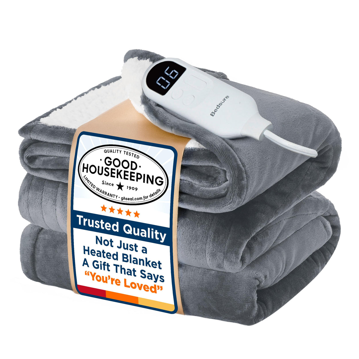 Bedsure Heated Blanket with Preheate Function