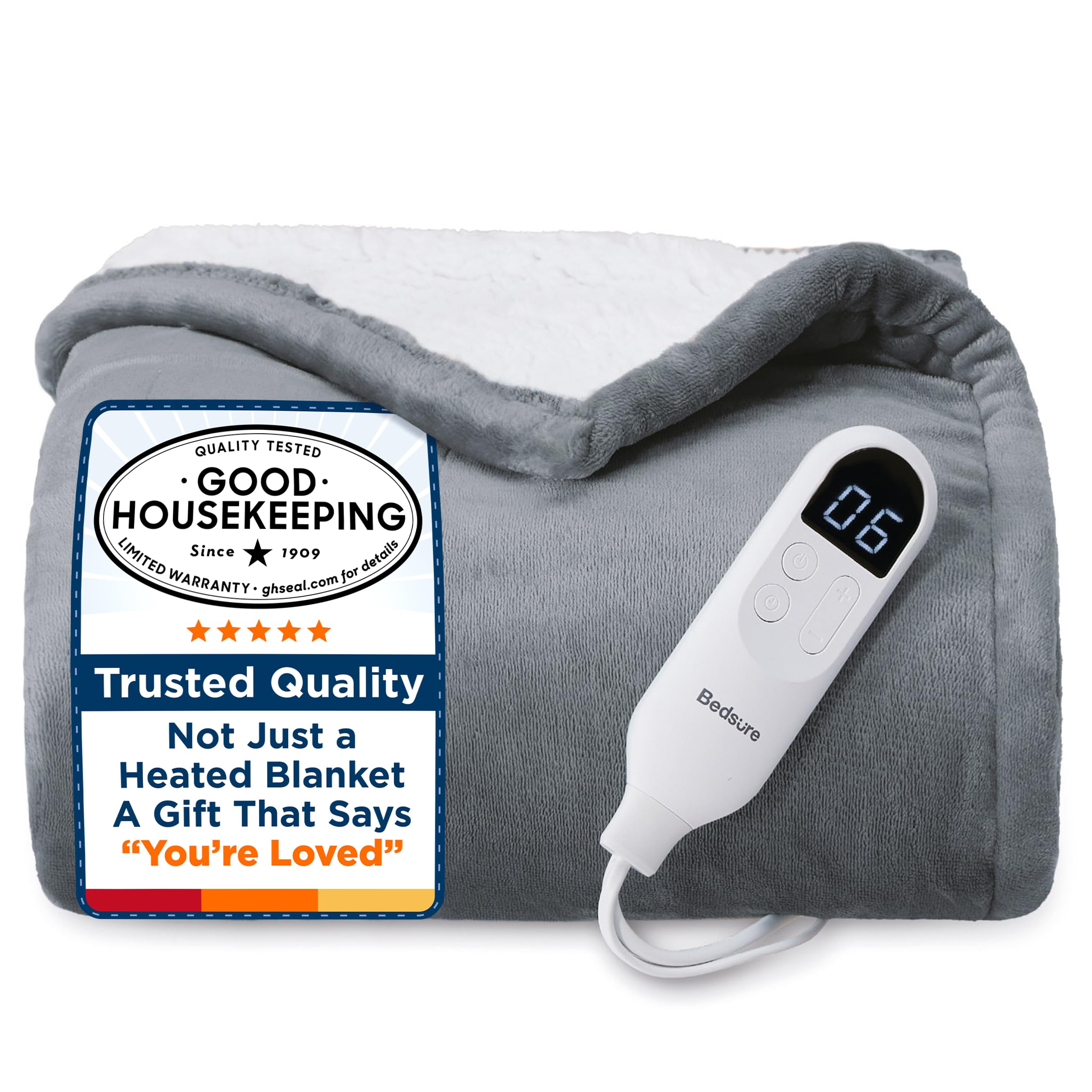 Bedsure Heated Blanket with Preheate Function