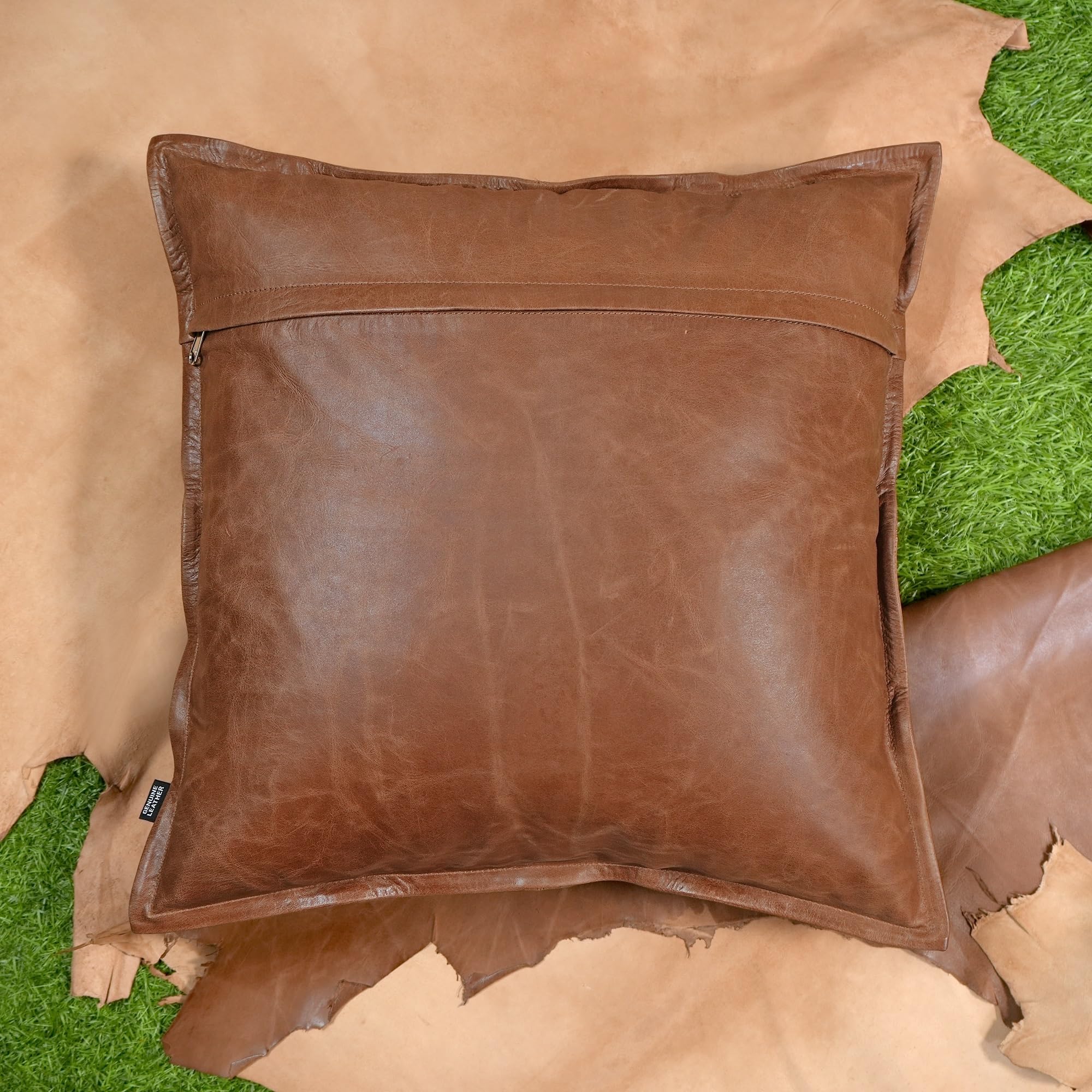 Lambskin Leather Pillow Cover