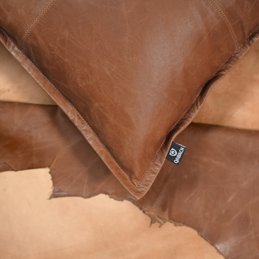 Lambskin Leather Pillow Cover