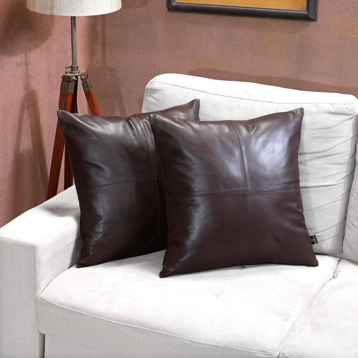 Lambskin Leather Pillow Cover