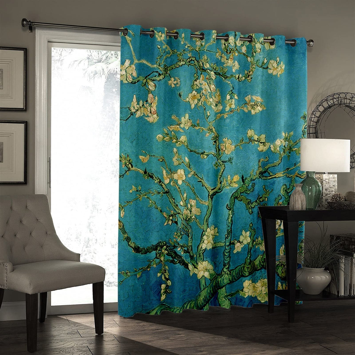 Floral Blackout Curtain Panel