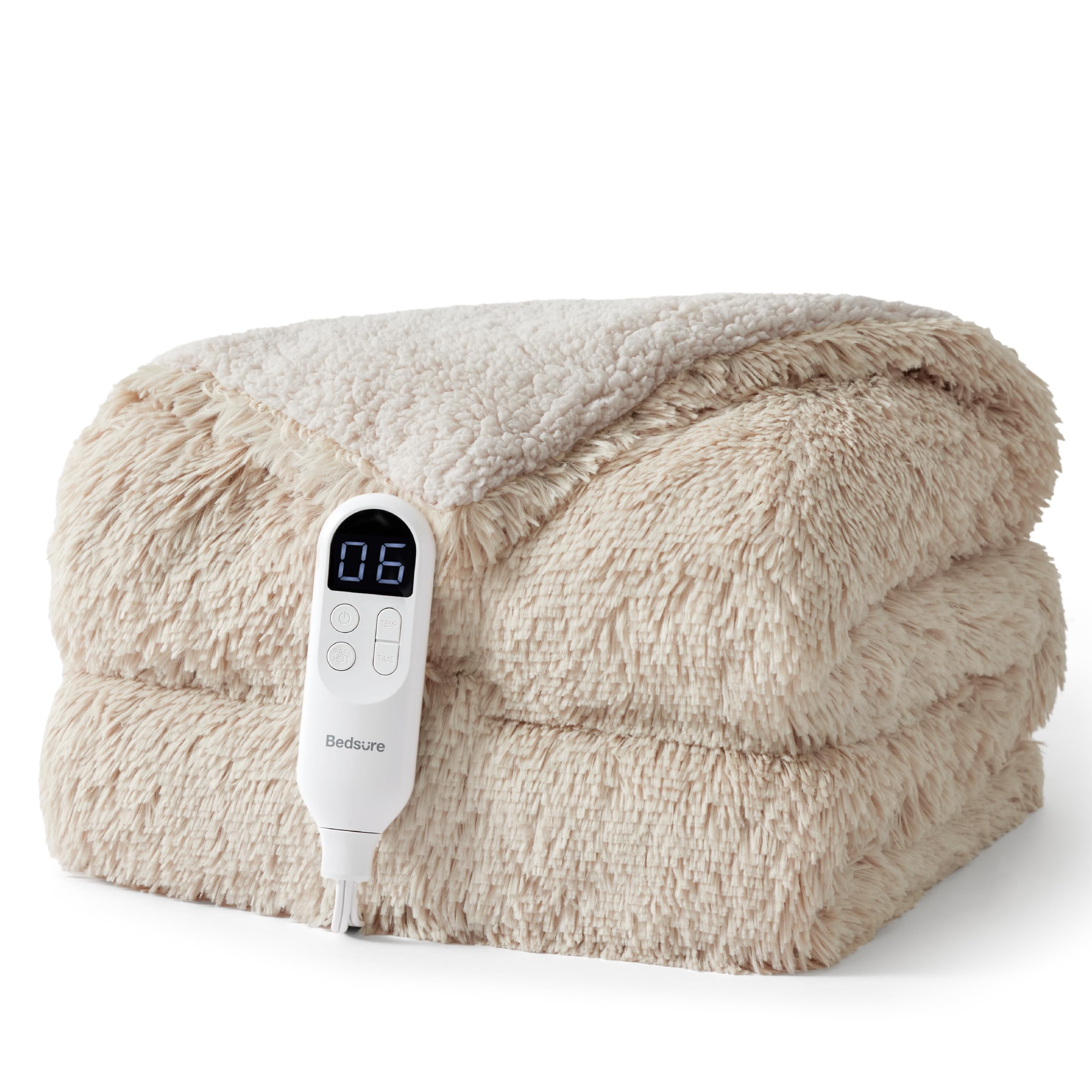 Bedsure Heated Blanket with Preheate Function
