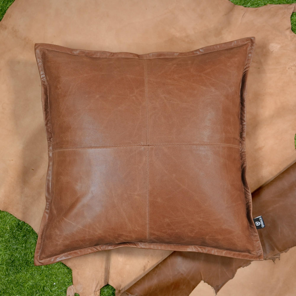 Lambskin Leather Pillow Cover
