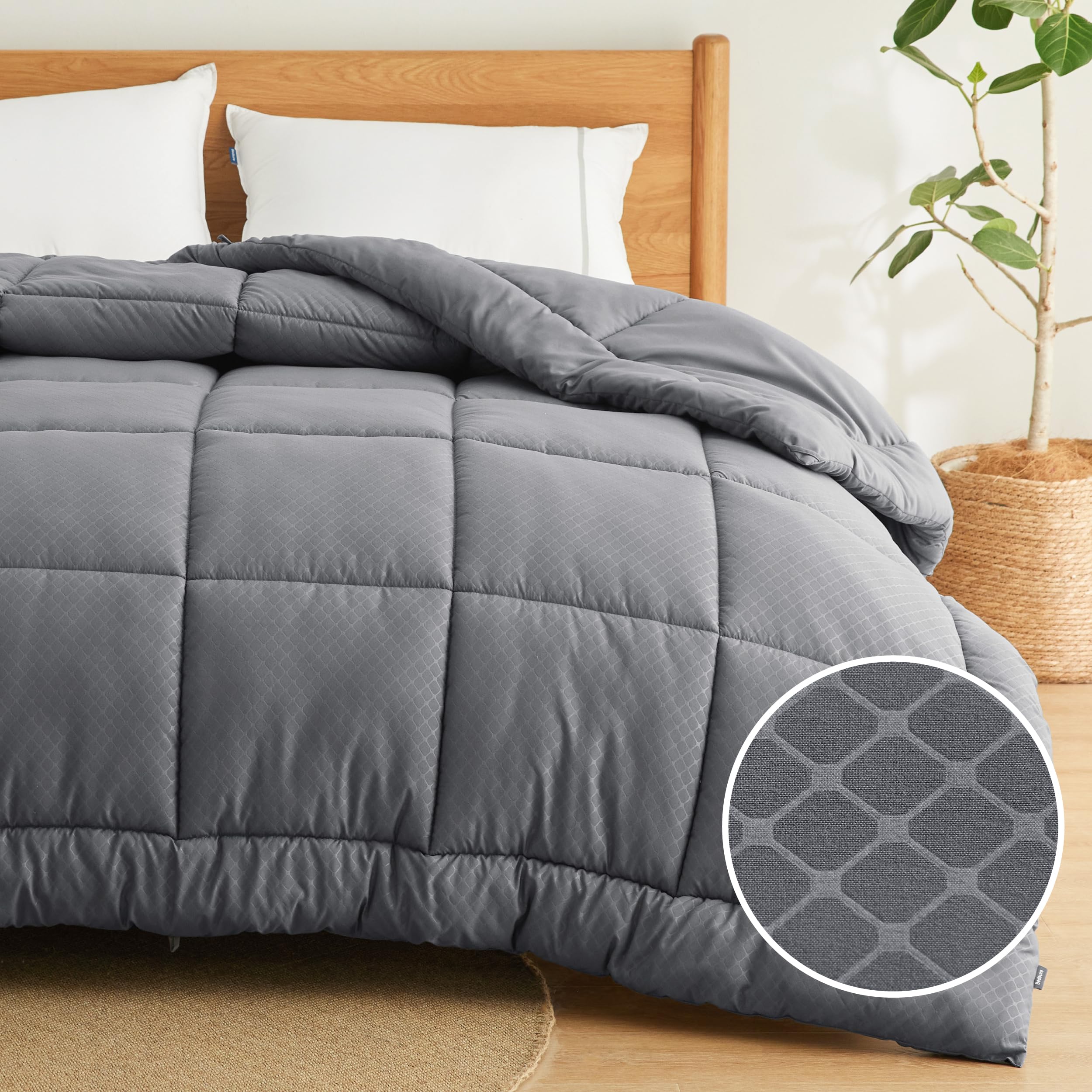 Bedsure Comforter Duvet Insert, Quilted Bedding Blanket, Oeko-TEX