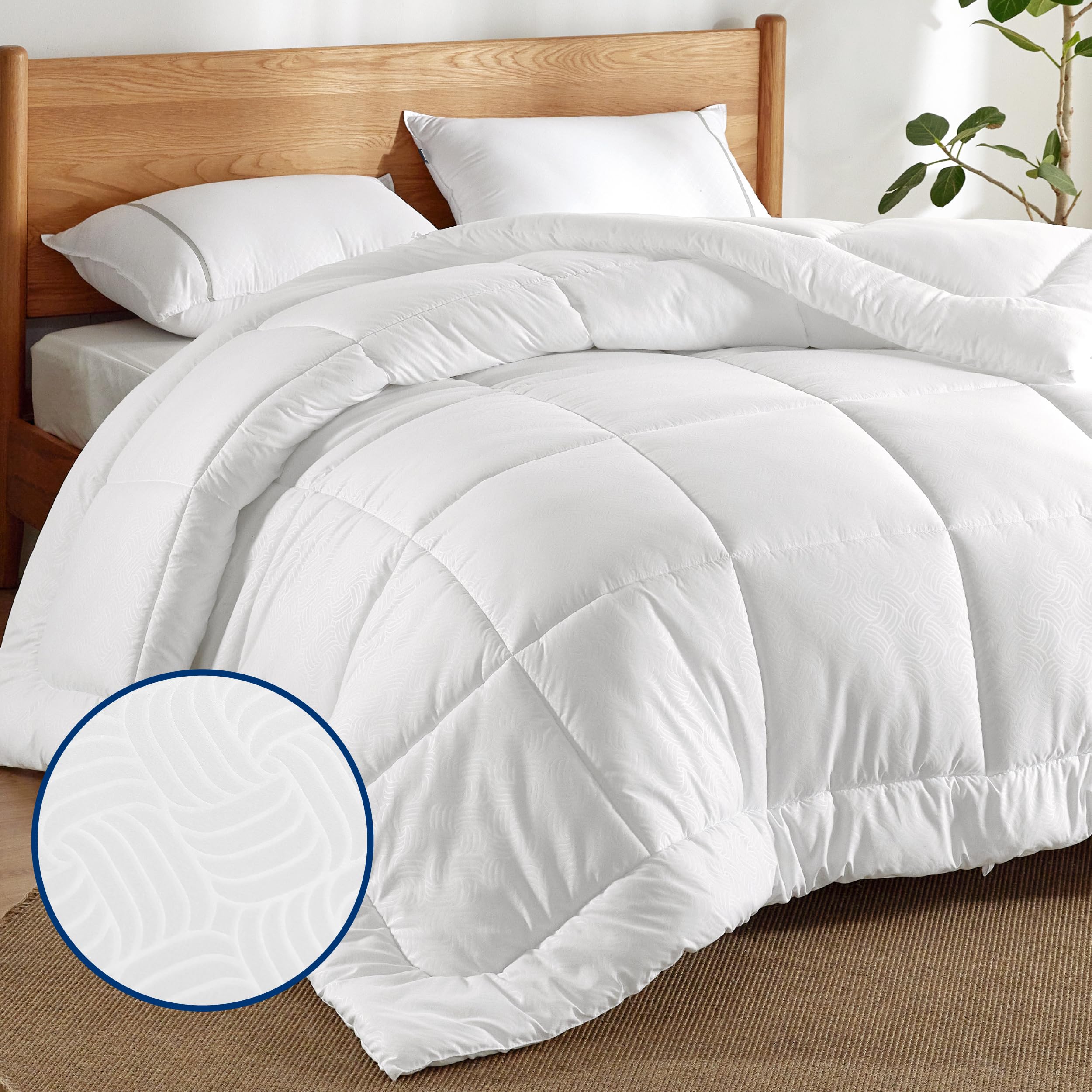 Bedsure Comforter Duvet Insert, Quilted Bedding Blanket, Oeko-TEX