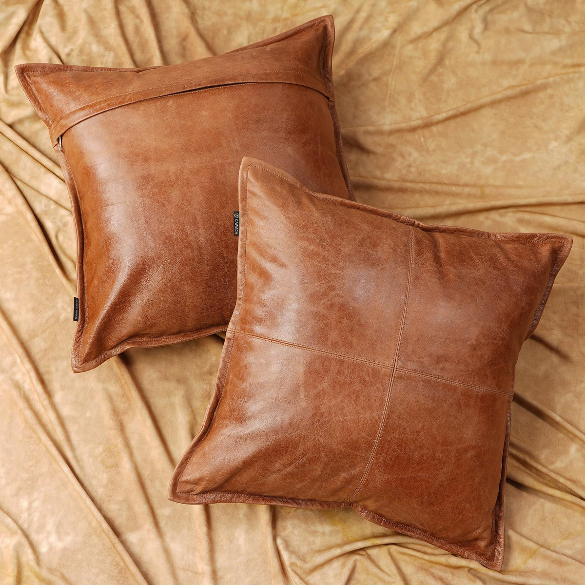 Lambskin Leather Pillow Cover
