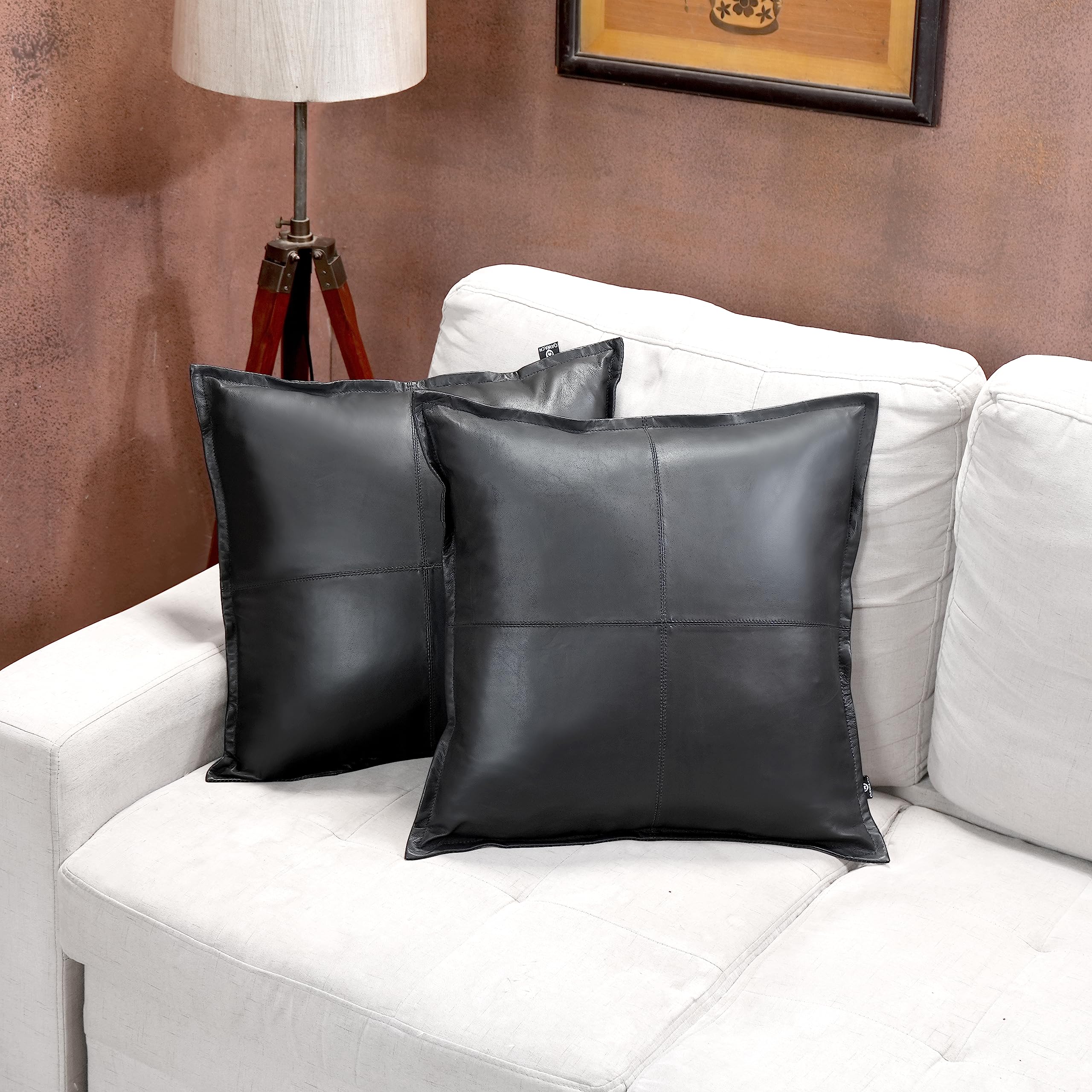 Lambskin Leather Pillow Cover